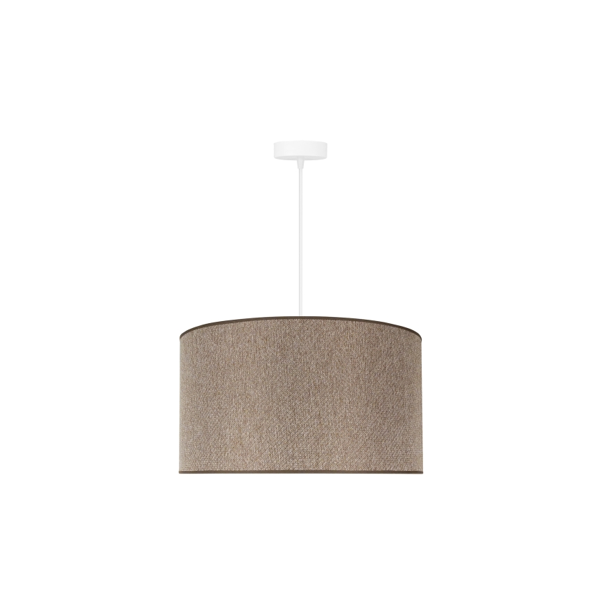 Duolla - Lampadario a sospensione con filo ROLLER ECO RECYCLING 1xE27/15W/230V diametro 45 cm marrone