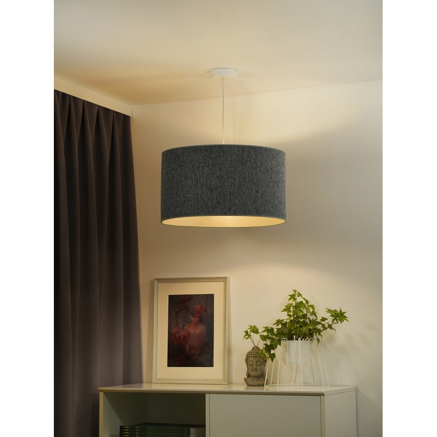 Duolla - Lampadario a sospensione con filo ROLLER ECO RECYCLING 1xE27/15W/230V diametro 45 cm verde