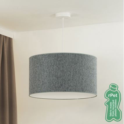 Duolla - Lampadario a sospensione con filo ROLLER ECO RECYCLING 1xE27/15W/230V diametro 45 cm verde