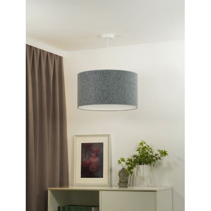 Duolla - Lampadario a sospensione con filo ROLLER ECO RECYCLING 1xE27/15W/230V diametro 45 cm verde