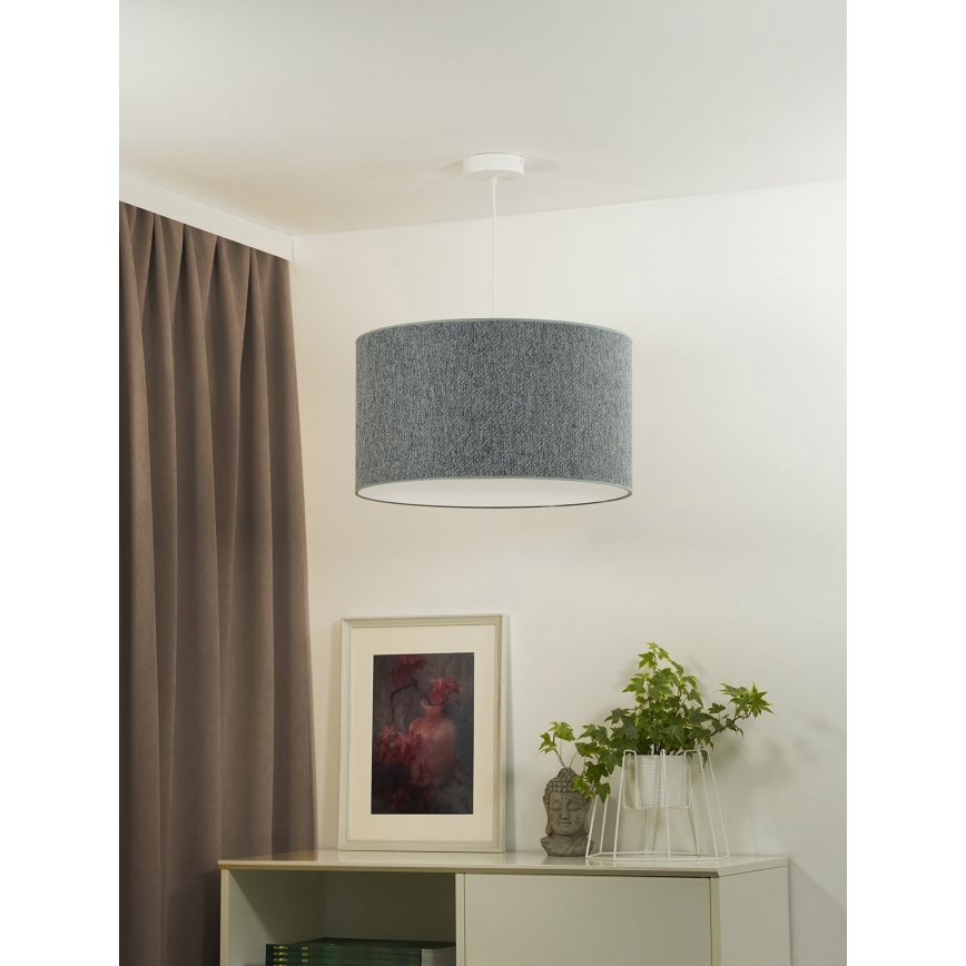 Duolla - Lampadario a sospensione con filo ROLLER ECO RECYCLING 1xE27/15W/230V diametro 45 cm verde