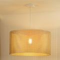 Duolla - Lampadario a sospensione con filo ROLLER RATTAN 1xE27/15W/230V diametro 45 cm beige