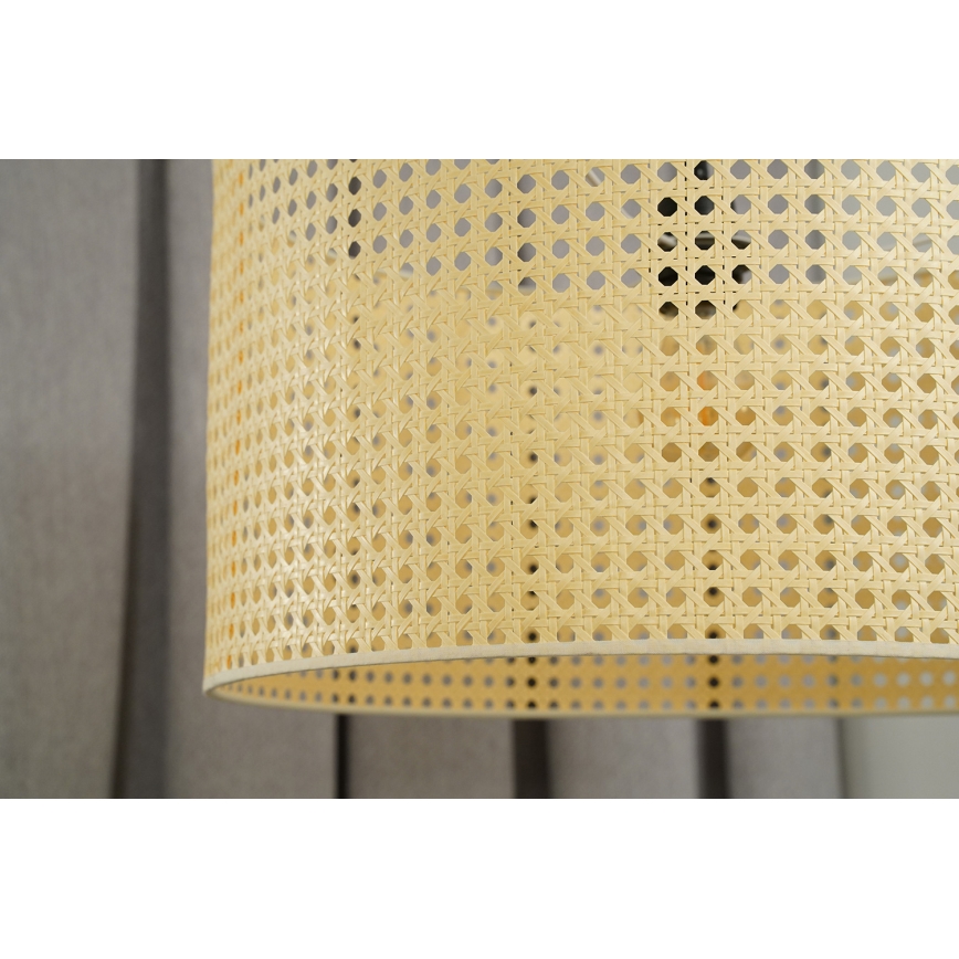 Duolla - Lampadario a sospensione con filo ROLLER RATTAN 1xE27/15W/230V diametro 45 cm beige