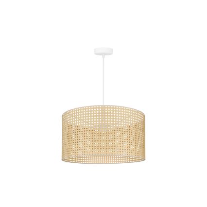 Duolla - Lampadario a sospensione con filo ROLLER RATTAN 1xE27/15W/230V diametro 45 cm beige