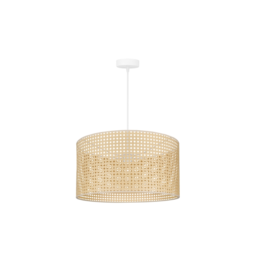 Duolla - Lampadario a sospensione con filo ROLLER RATTAN 1xE27/15W/230V diametro 45 cm beige