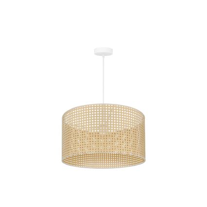 Duolla - Lampadario a sospensione con filo ROLLER RATTAN 1xE27/15W/230V diametro 45 cm beige