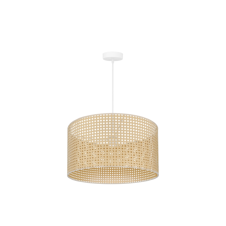 Duolla - Lampadario a sospensione con filo ROLLER RATTAN 1xE27/15W/230V diametro 45 cm beige