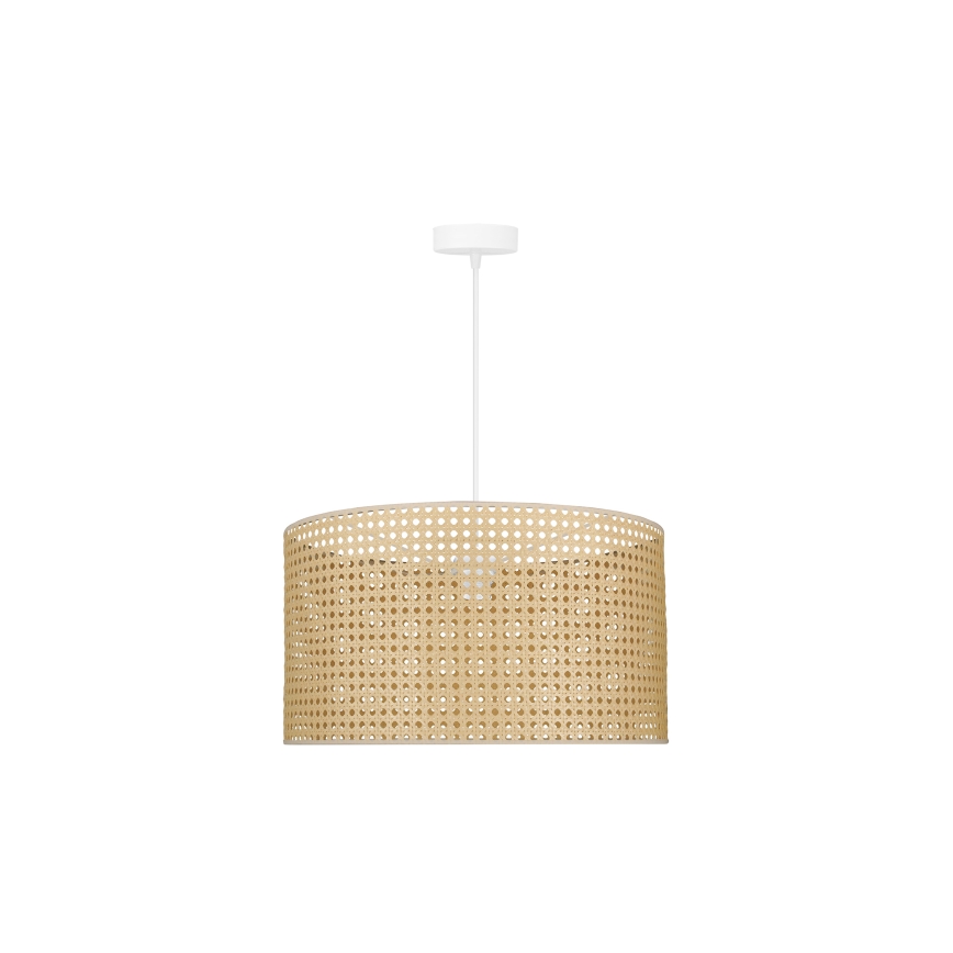 Duolla - Lampadario a sospensione con filo ROLLER RATTAN 1xE27/15W/230V diametro 45 cm beige