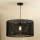 Duolla - Lampadario a sospensione con filo ROLLER RATTAN 1xE27/15W/230V diametro 45 cm nero