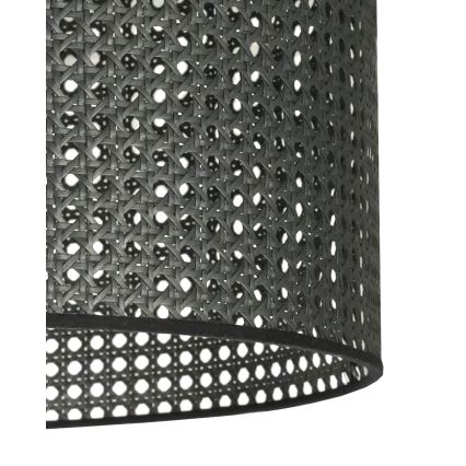 Duolla - Lampadario a sospensione con filo ROLLER RATTAN 1xE27/15W/230V diametro 45 cm nero