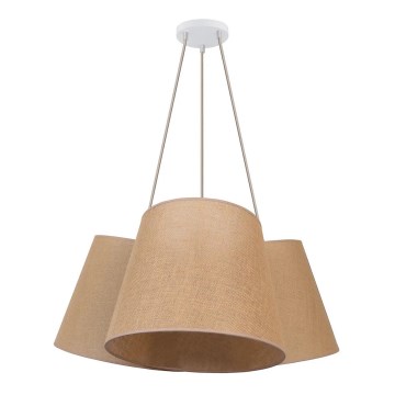 Duolla - Lampadario a sospensione con filo ROSSA 3xE27/15W/230V diametro 75 cm marrone