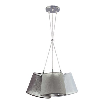 Duolla - Lampadario a sospensione con filo ROSSA 3xE27/40W/230V antracite/grigio