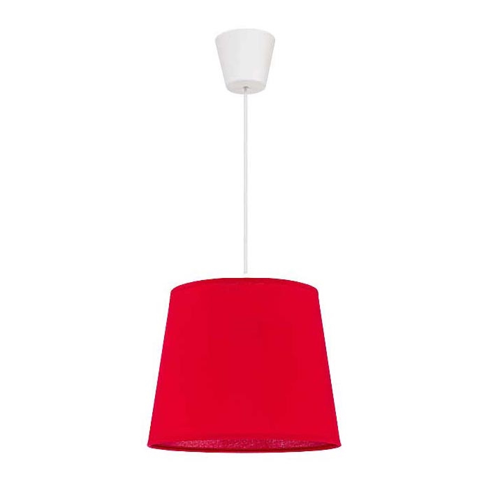 Duolla - Lampadario a sospensione con filo SOLO 1xE27/40W/230V diametro 24 cm rosso