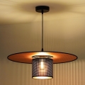 Duolla - Lampadario a sospensione con filo TOKYO SHINY 1xE27/15W/230V diametro 50 cm nero/rame