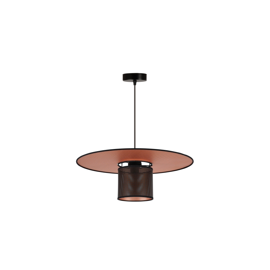 Duolla - Lampadario a sospensione con filo TOKYO SHINY 1xE27/15W/230V diametro 50 cm nero/rame