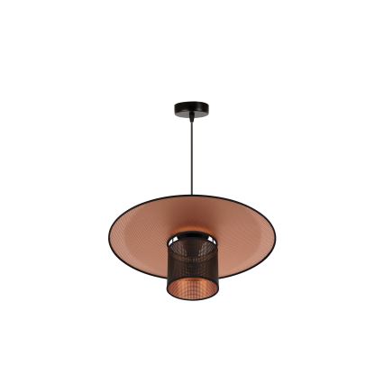 Duolla - Lampadario a sospensione con filo TOKYO SHINY 1xE27/15W/230V diametro 50 cm nero/rame
