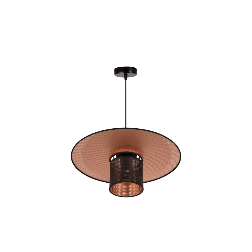 Duolla - Lampadario a sospensione con filo TOKYO SHINY 1xE27/15W/230V diametro 50 cm nero/rame