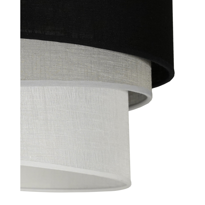 Duolla - Lampadario a sospensione con filo TRIO 1xE27/15W/230V diametro 45 cm nero/grigio/bianco
