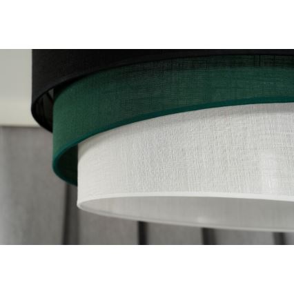 Duolla - Lampadario a sospensione con filo TRIO 1xE27/15W/230V diametro 45 cm nero/verde/bianco