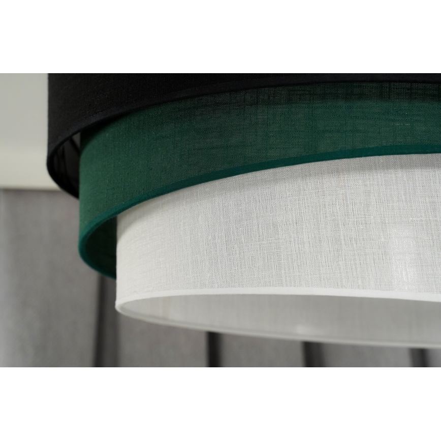 Duolla - Lampadario a sospensione con filo TRIO 1xE27/15W/230V diametro 45 cm nero/verde/bianco
