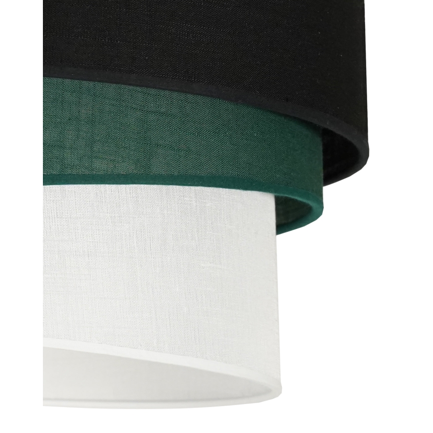 Duolla - Lampadario a sospensione con filo TRIO 1xE27/15W/230V diametro 45 cm nero/verde/bianco