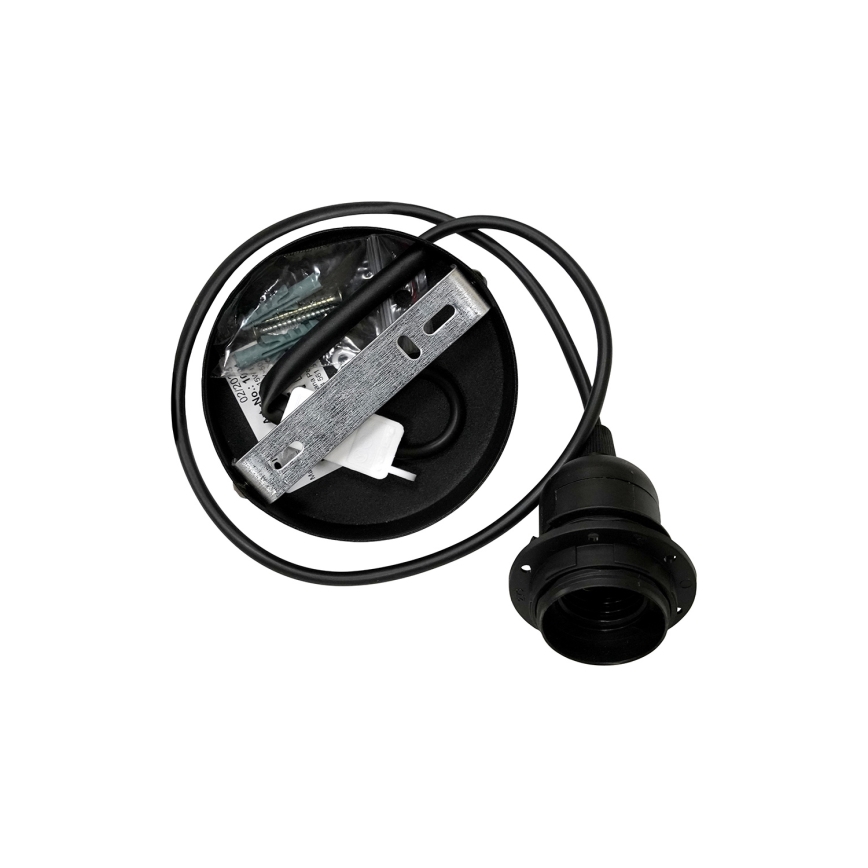 Duolla - Lampadario a sospensione con filo TRIO 1xE27/15W/230V diametro 45 cm nero/verde/bianco