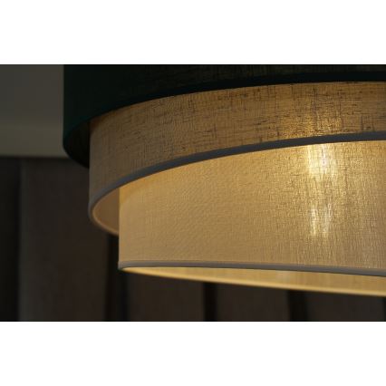 Duolla - Lampadario a sospensione con filo TRIO 1xE27/15W/230V diametro 45 cm verde/grigio/bianco