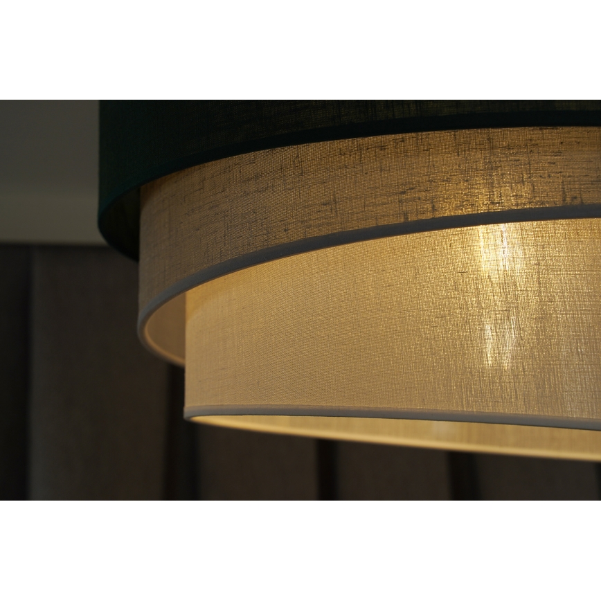 Duolla - Lampadario a sospensione con filo TRIO 1xE27/15W/230V diametro 45 cm verde/grigio/bianco