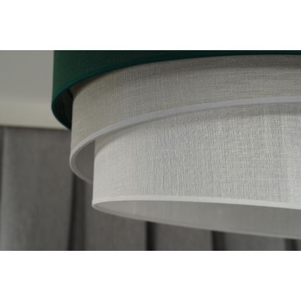 Duolla - Lampadario a sospensione con filo TRIO 1xE27/15W/230V diametro 45 cm verde/grigio/bianco