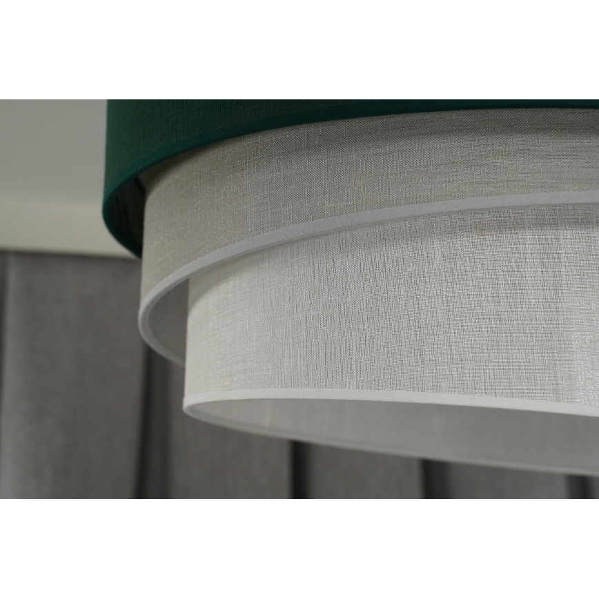 Duolla - Lampadario a sospensione con filo TRIO 1xE27/15W/230V diametro 45 cm verde/grigio/bianco