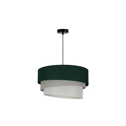 Duolla - Lampadario a sospensione con filo TRIO 1xE27/15W/230V diametro 45 cm verde/grigio/bianco