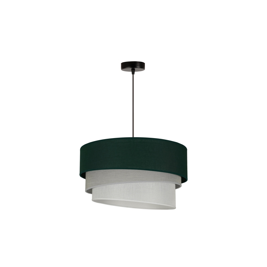 Duolla - Lampadario a sospensione con filo TRIO 1xE27/15W/230V diametro 45 cm verde/grigio/bianco