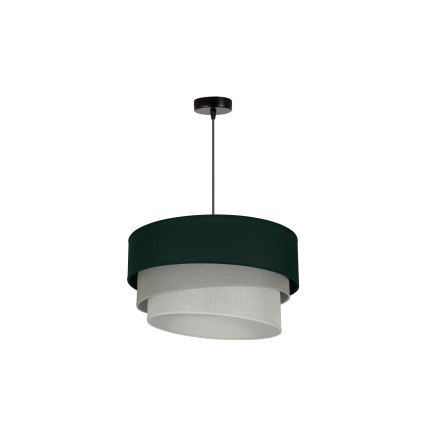 Duolla - Lampadario a sospensione con filo TRIO 1xE27/15W/230V diametro 45 cm verde/grigio/bianco