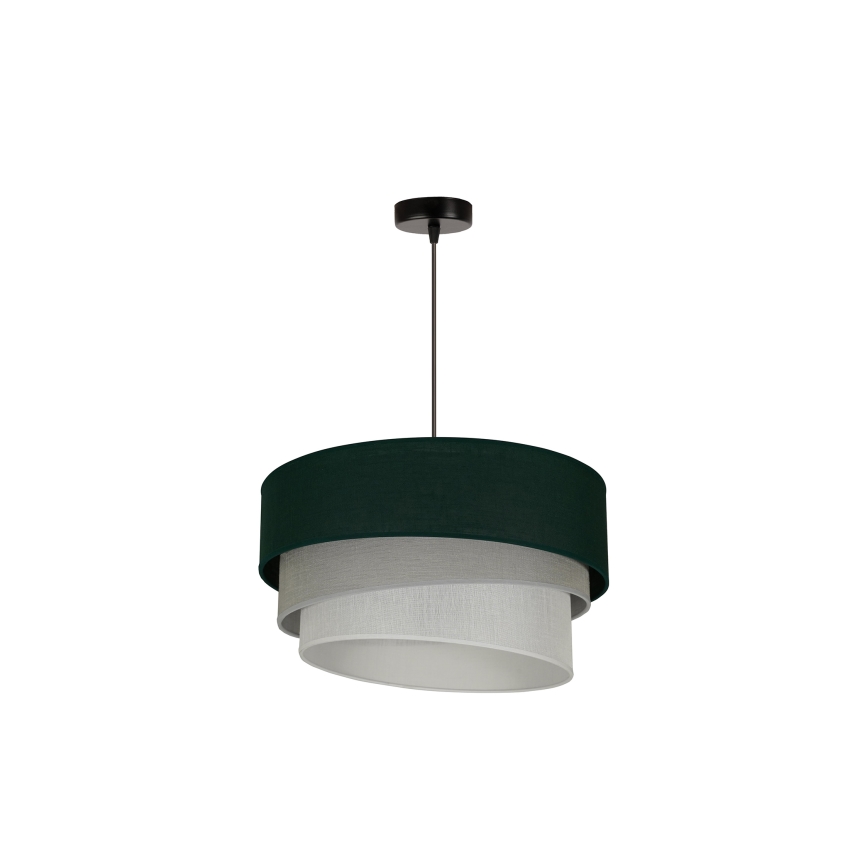 Duolla - Lampadario a sospensione con filo TRIO 1xE27/15W/230V diametro 45 cm verde/grigio/bianco