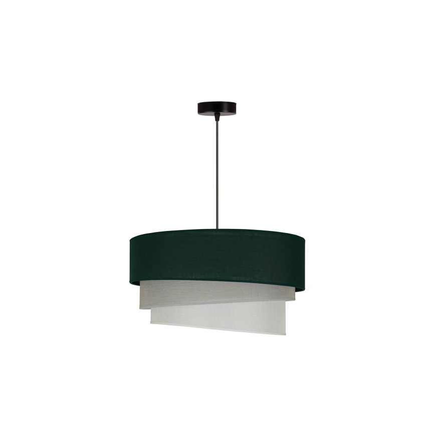 Duolla - Lampadario a sospensione con filo TRIO 1xE27/15W/230V diametro 45 cm verde/grigio/bianco