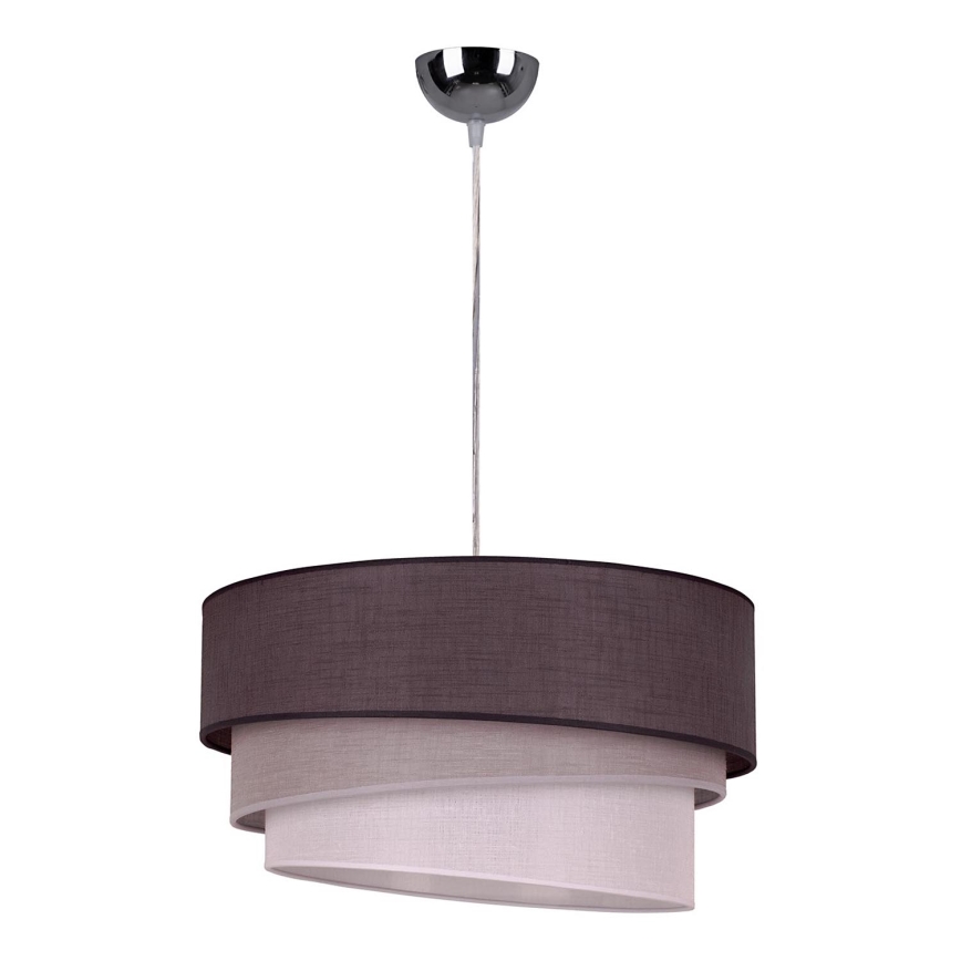 Duolla - Lampadario a sospensione con filo TRIO 1xE27/40W/230V diametro 45 cm antracite/grigio/bianco