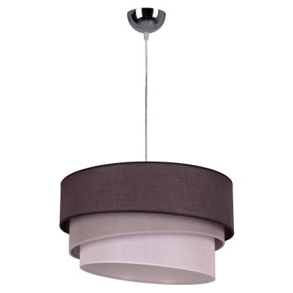 Duolla - Lampadario a sospensione con filo TRIO 1xE27/40W/230V diametro 45 cm antracite/grigio/bianco