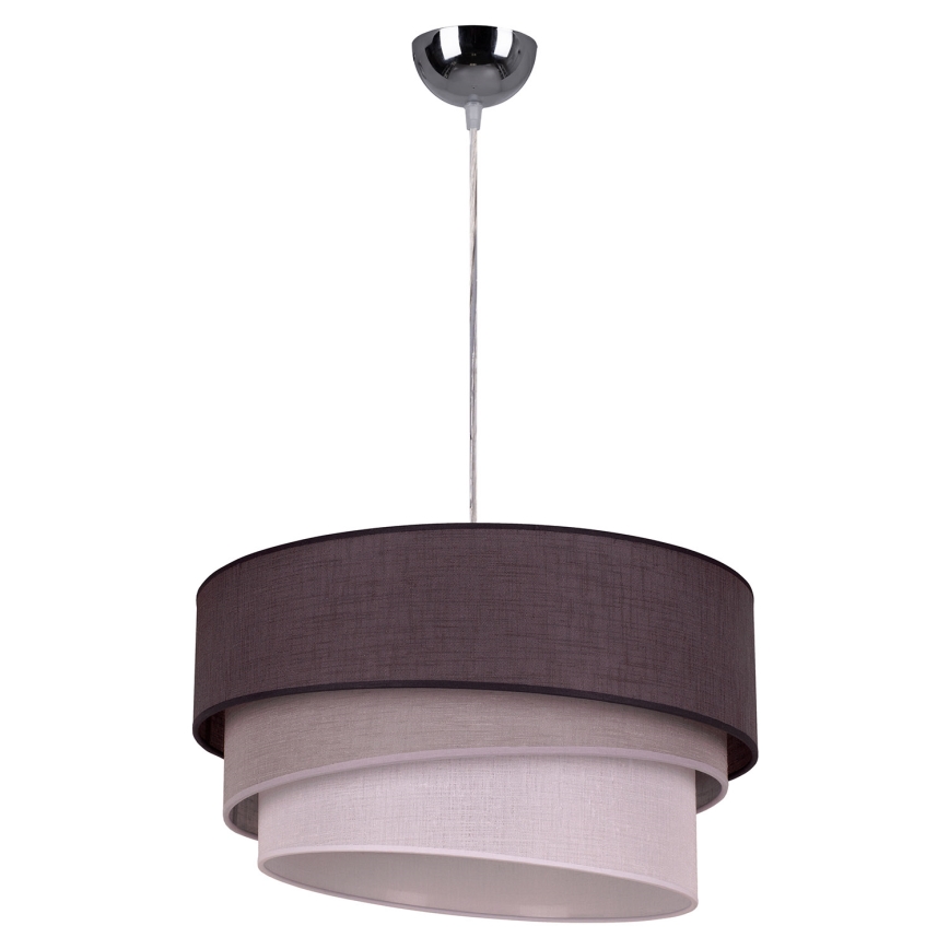 Duolla - Lampadario a sospensione con filo TRIO 1xE27/40W/230V diametro 45 cm antracite/grigio/bianco