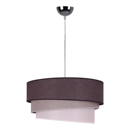 Duolla - Lampadario a sospensione con filo TRIO 1xE27/40W/230V diametro 45 cm antracite/grigio/bianco