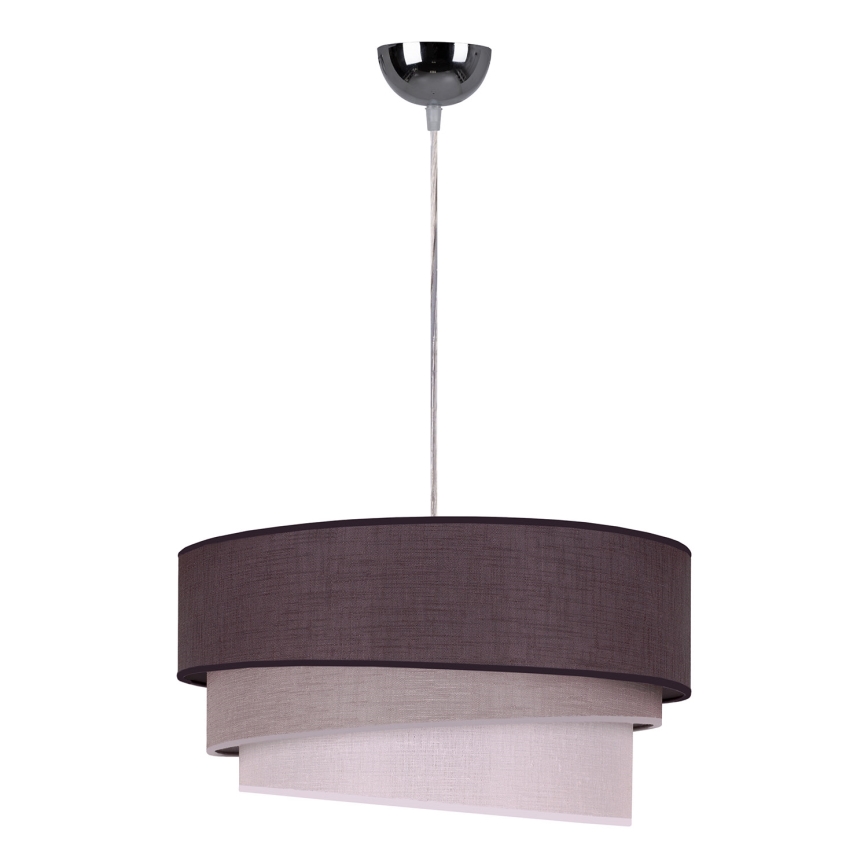 Duolla - Lampadario a sospensione con filo TRIO 1xE27/40W/230V diametro 45 cm antracite/grigio/bianco