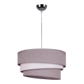 Duolla - Lampadario a sospensione con filo TRIO 1xE27/40W/230V diametro 45 cm grigio/bianco