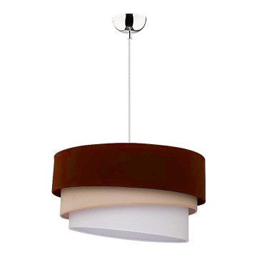 Duolla - Lampadario a sospensione con filo TRIO 1xE27/40W/230V diametro 45 cm marrone/beige/bianco