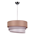 Duolla - Lampadario a sospensione con filo TRIO 1xE27/40W/230V diametro 45 cm marrone/grigio/argento
