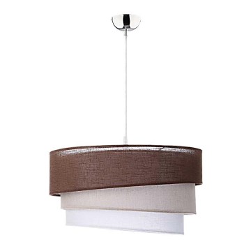 Duolla - Lampadario a sospensione con filo TRIO 1xE27/40W/230V marrone/grigio