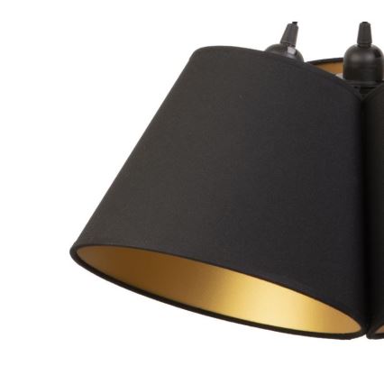 Duolla - Lampadario a sospensione con filo TWIGGY 3xE27/40W/230V diametro 45 cm nero
