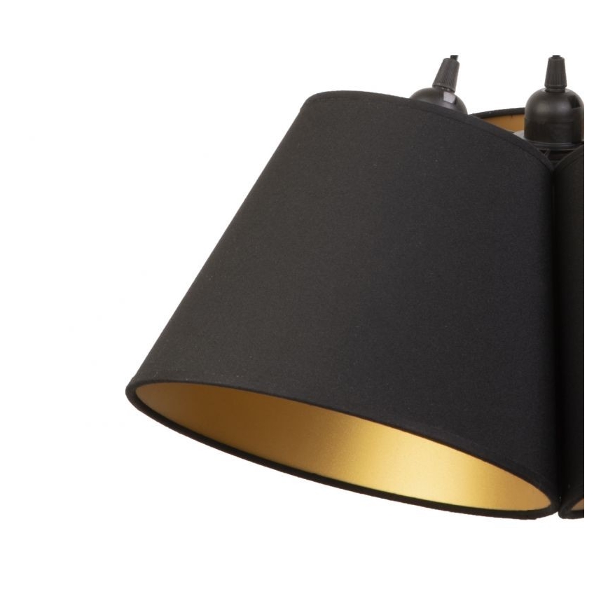 Duolla - Lampadario a sospensione con filo TWIGGY 3xE27/40W/230V diametro 45 cm nero