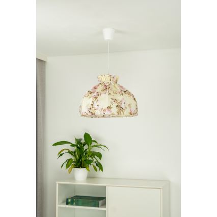 Duolla - Lampadario a sospensione con filo VIOLIN 1xE27/40W/230V diametro 38 cm rosa