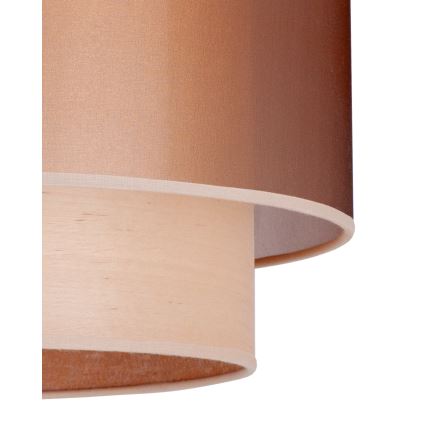 Duolla - Lampadario a sospensione con filo WOOD BOHO 1xE27/15W/230V diametro 45 cm rame/beige