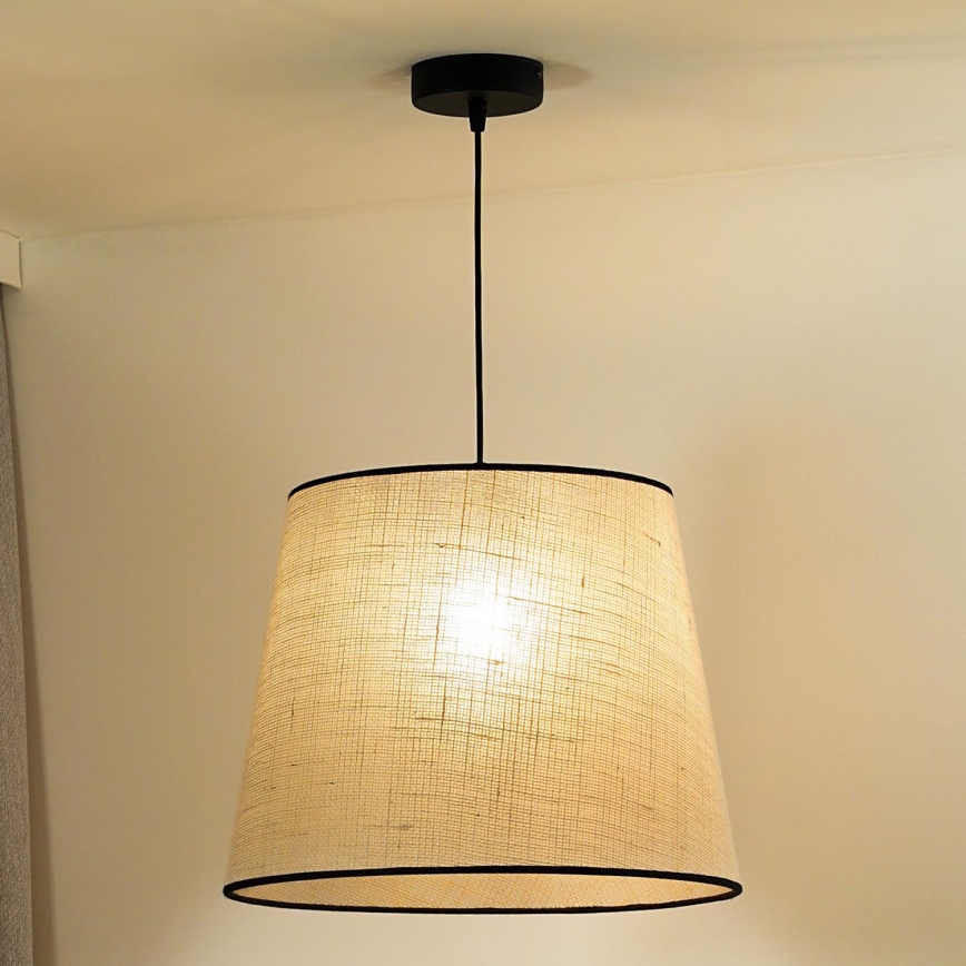 Duolla - Lampadario a sospensione con filo YUTE 1xE27/15W/230V diametro 38 cm grigio/nero