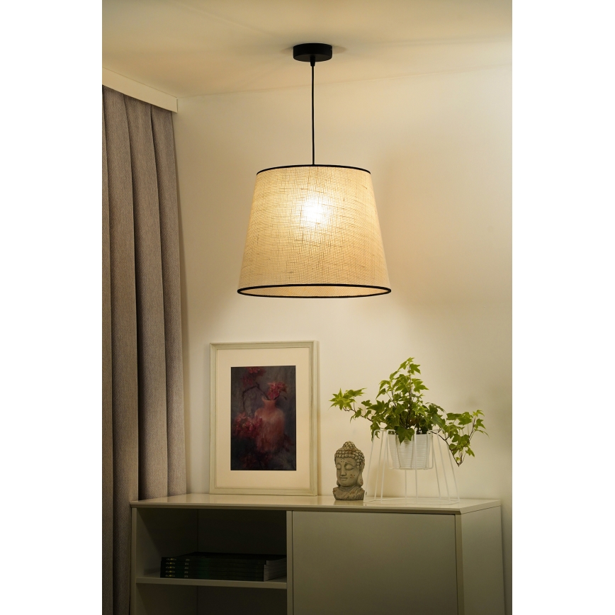 Duolla - Lampadario a sospensione con filo YUTE 1xE27/15W/230V diametro 38 cm grigio/nero
